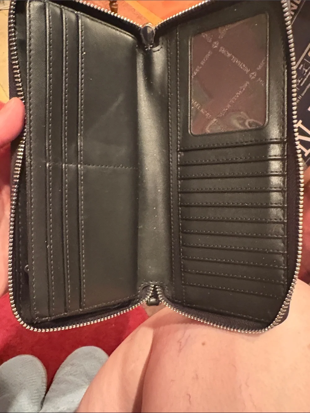 Michael Kors Black Leather Zip Wallet